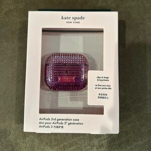 Kate Spade Pink Bejeweled AirPods Case